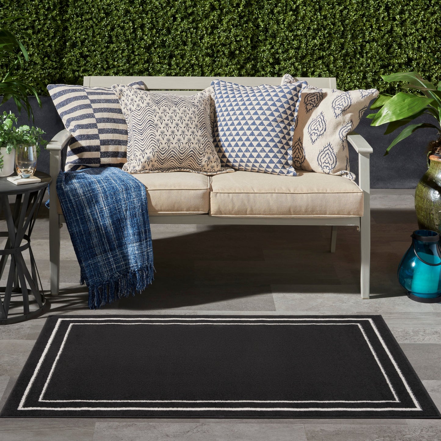 Tapis d'intérieur/extérieur uni Nourison Sandy