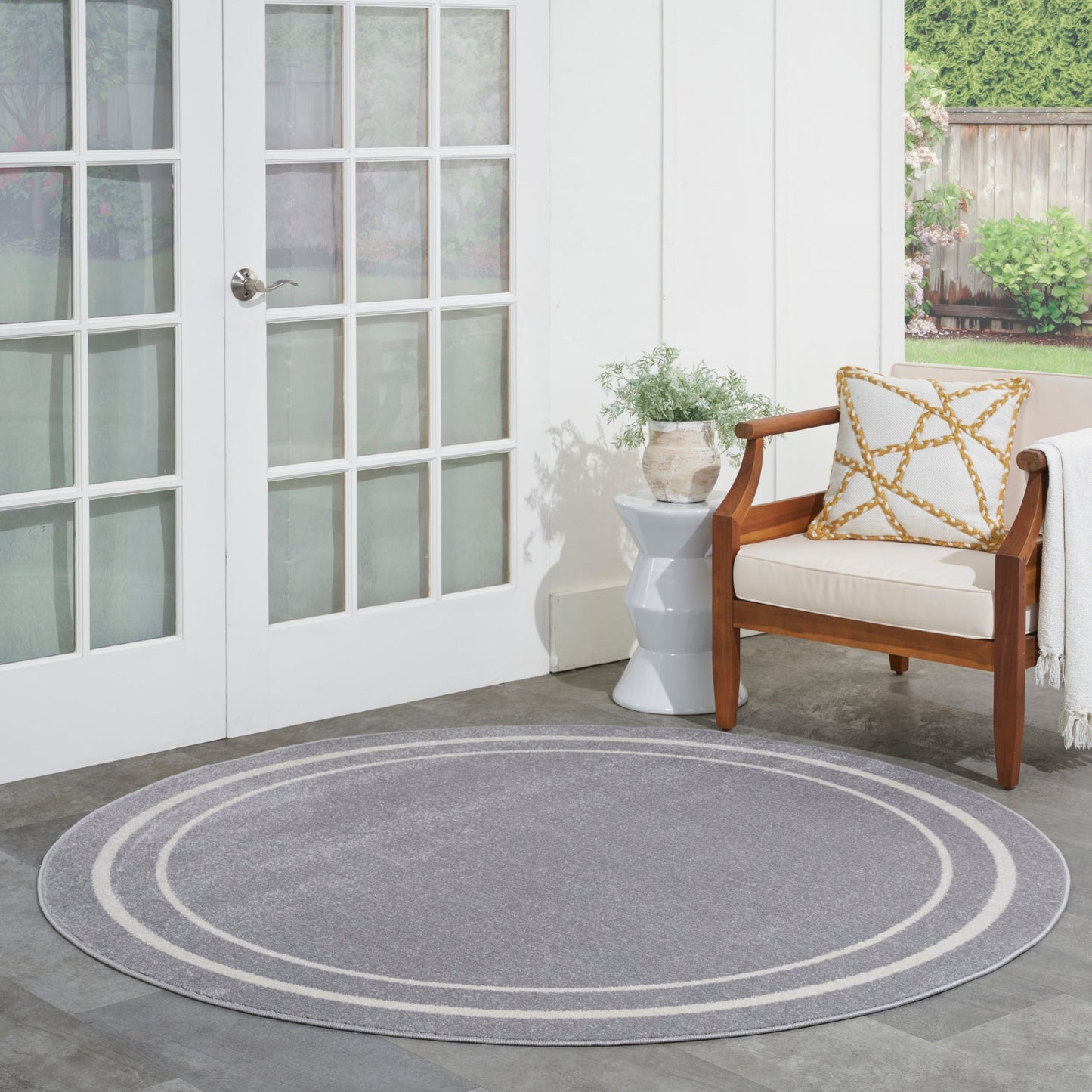 Tapis d'intérieur/extérieur uni Nourison Sandy