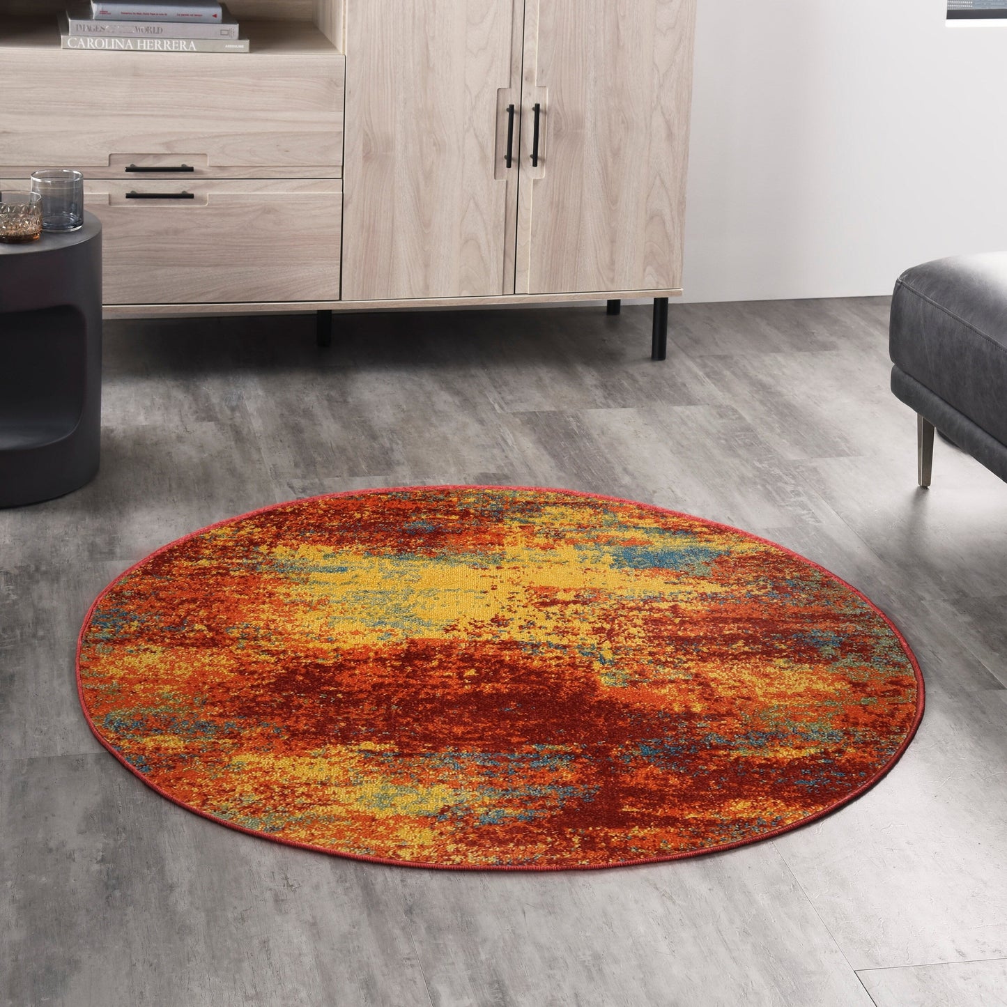Tapis abstrait d'intérieur/extérieur Nourison Sandy