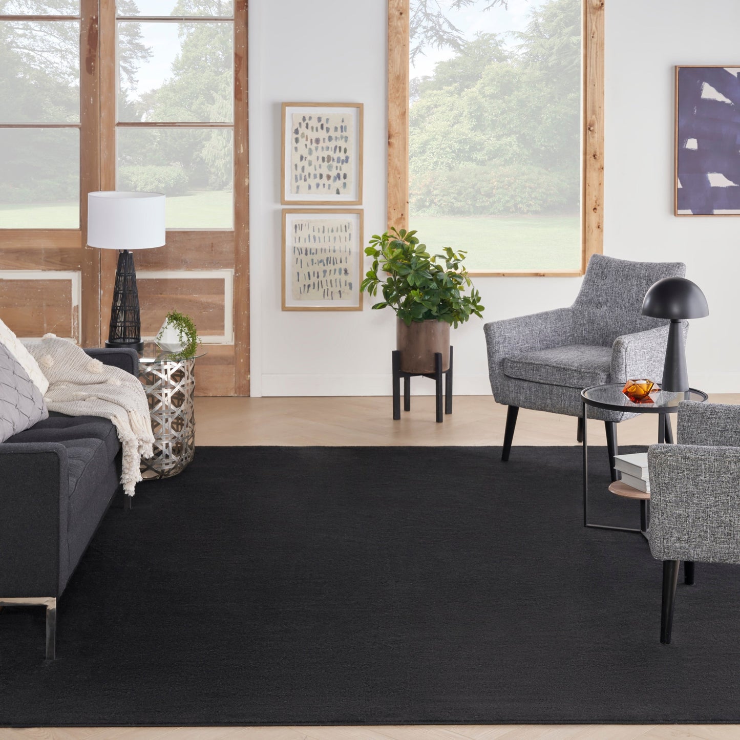 Tapis d'intérieur/extérieur moderne et solide Nourison
