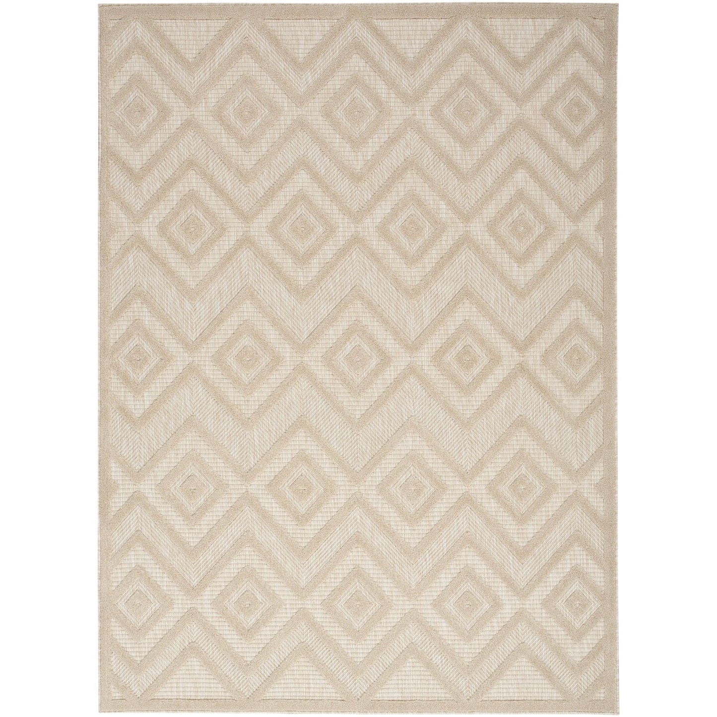 Tapis géométrique polyvalent à tissage plat pour intérieur/extérieur Nourison