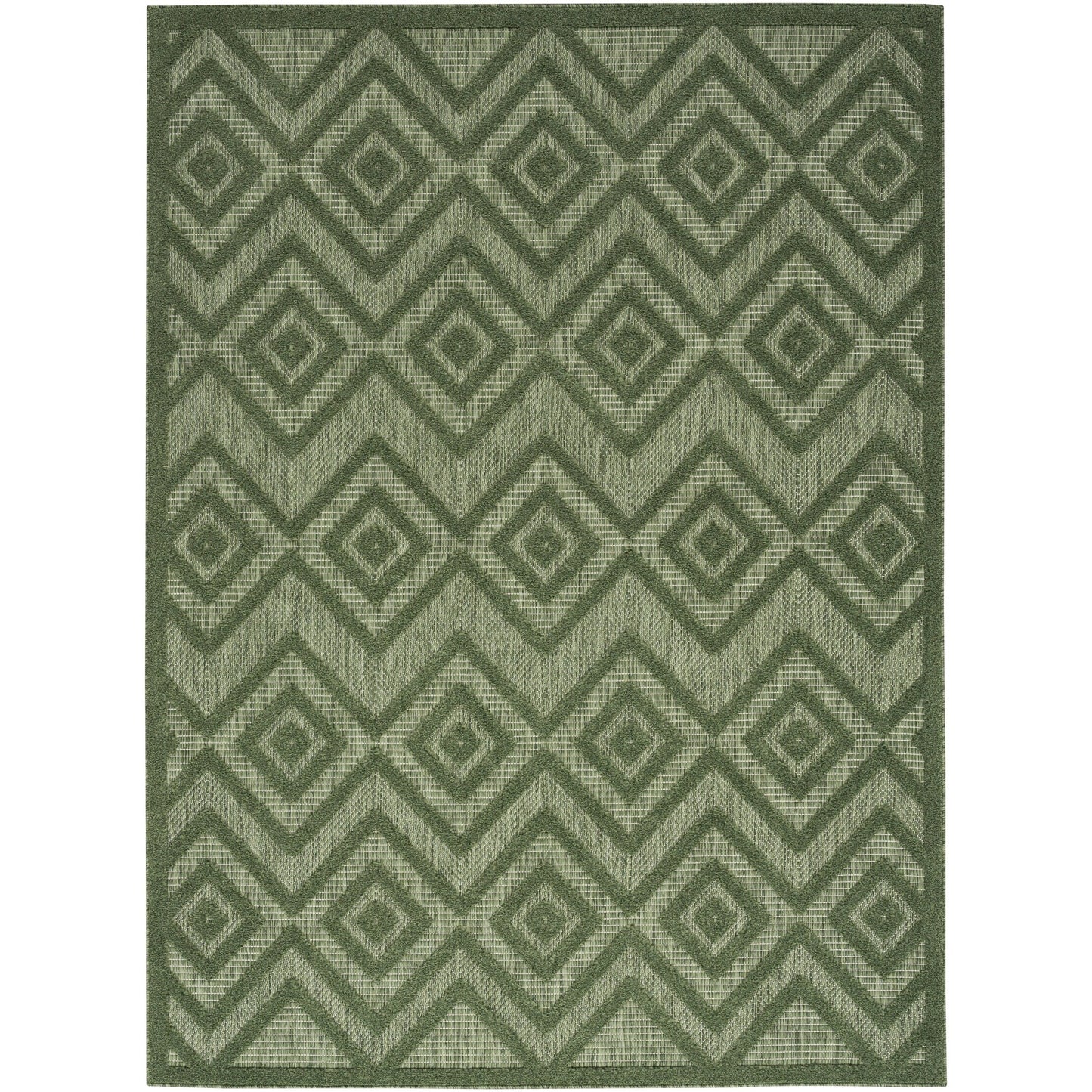 Tapis géométrique polyvalent à tissage plat pour intérieur/extérieur Nourison