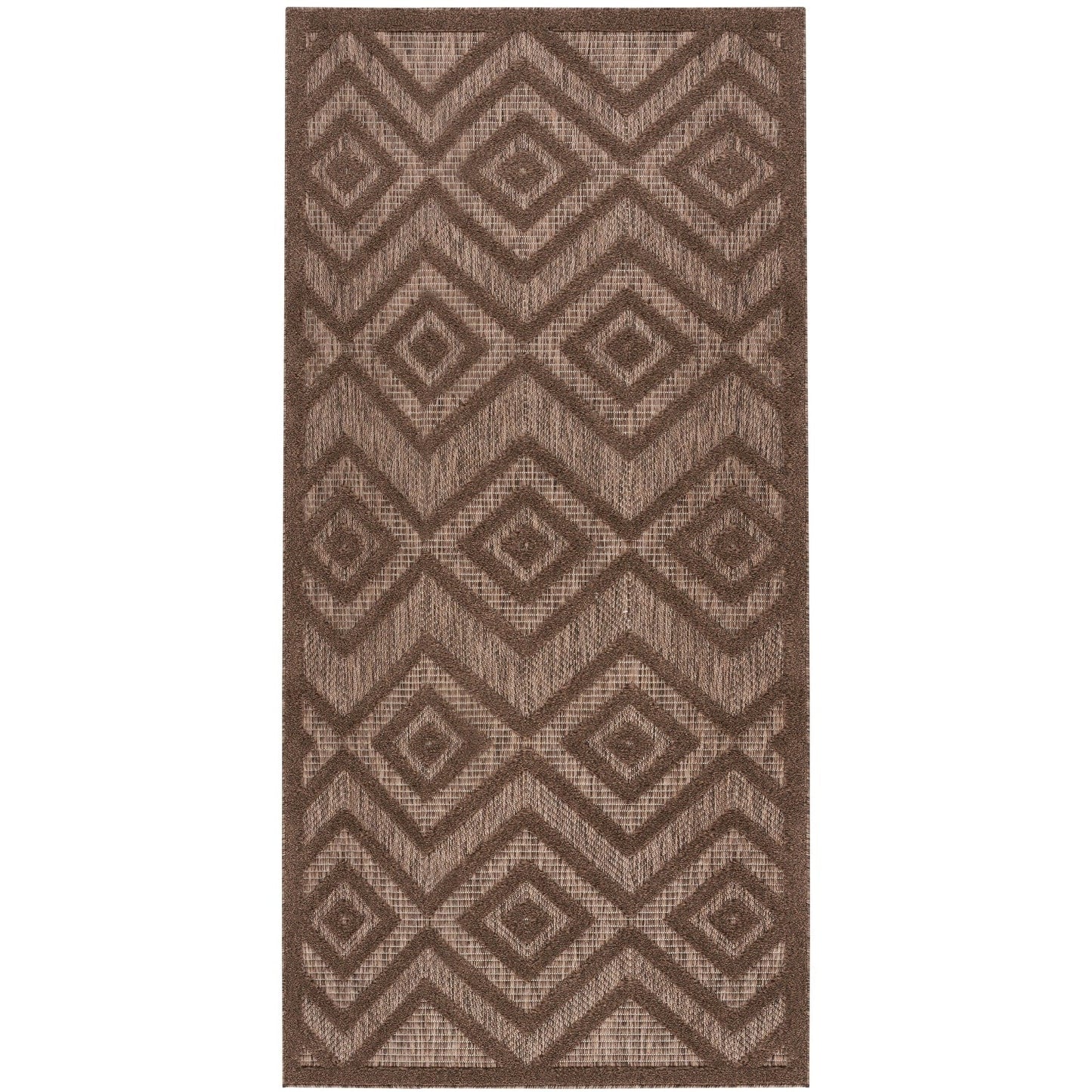 Tapis géométrique polyvalent à tissage plat pour intérieur/extérieur Nourison