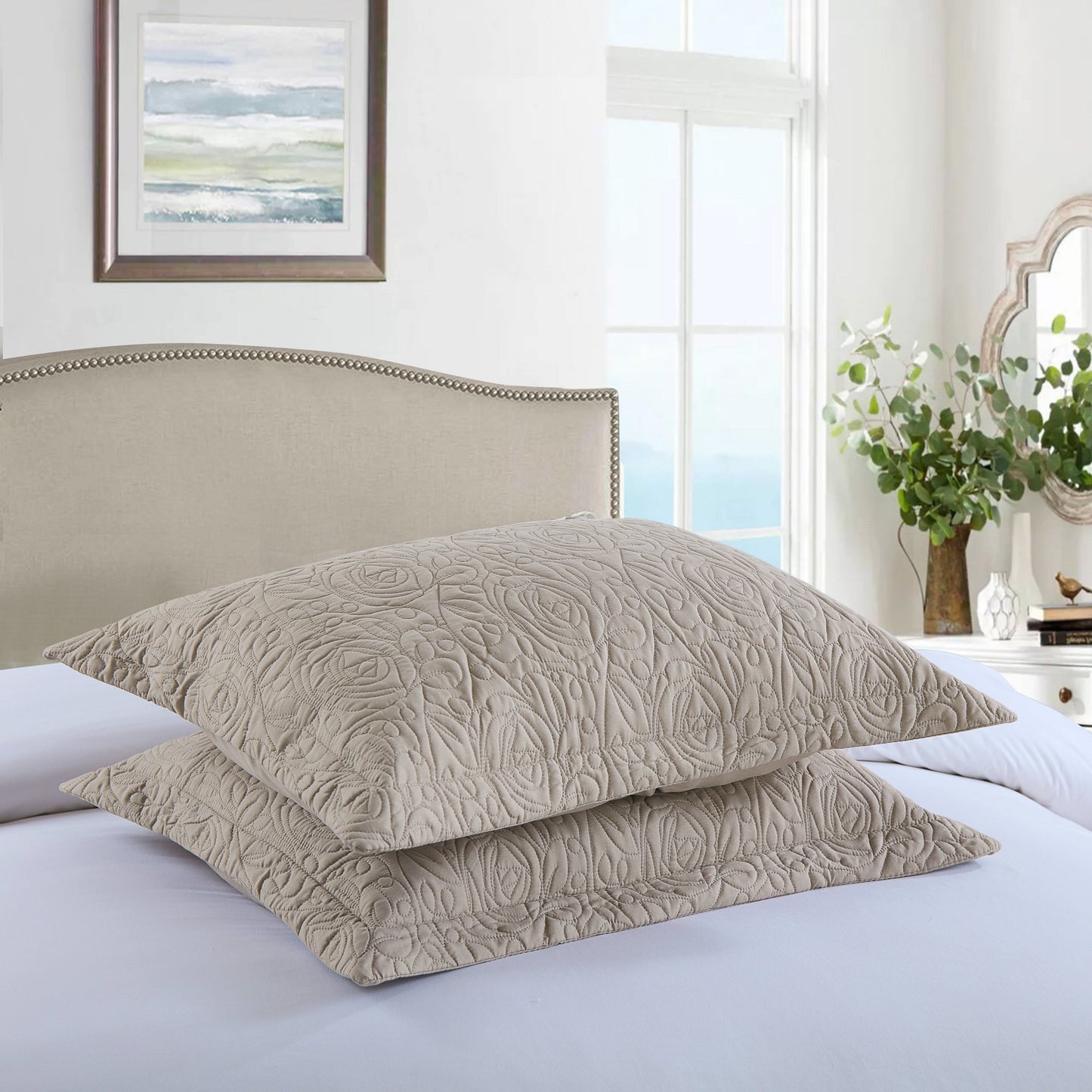 Housse de coussin brodée Porch & Den Manor (lot de 2)