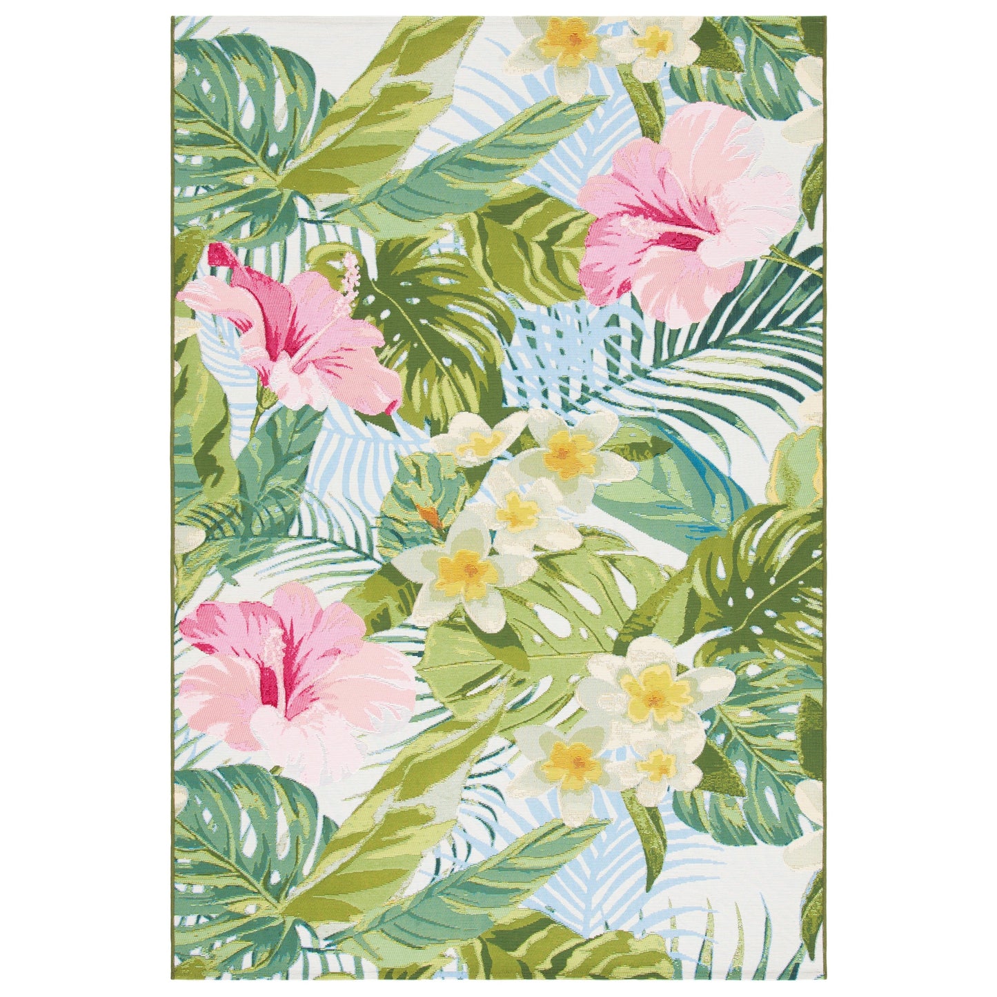 Tapis de jardin imperméable d'intérieur/extérieur tropical SAFAVIEH Barbados Agustina