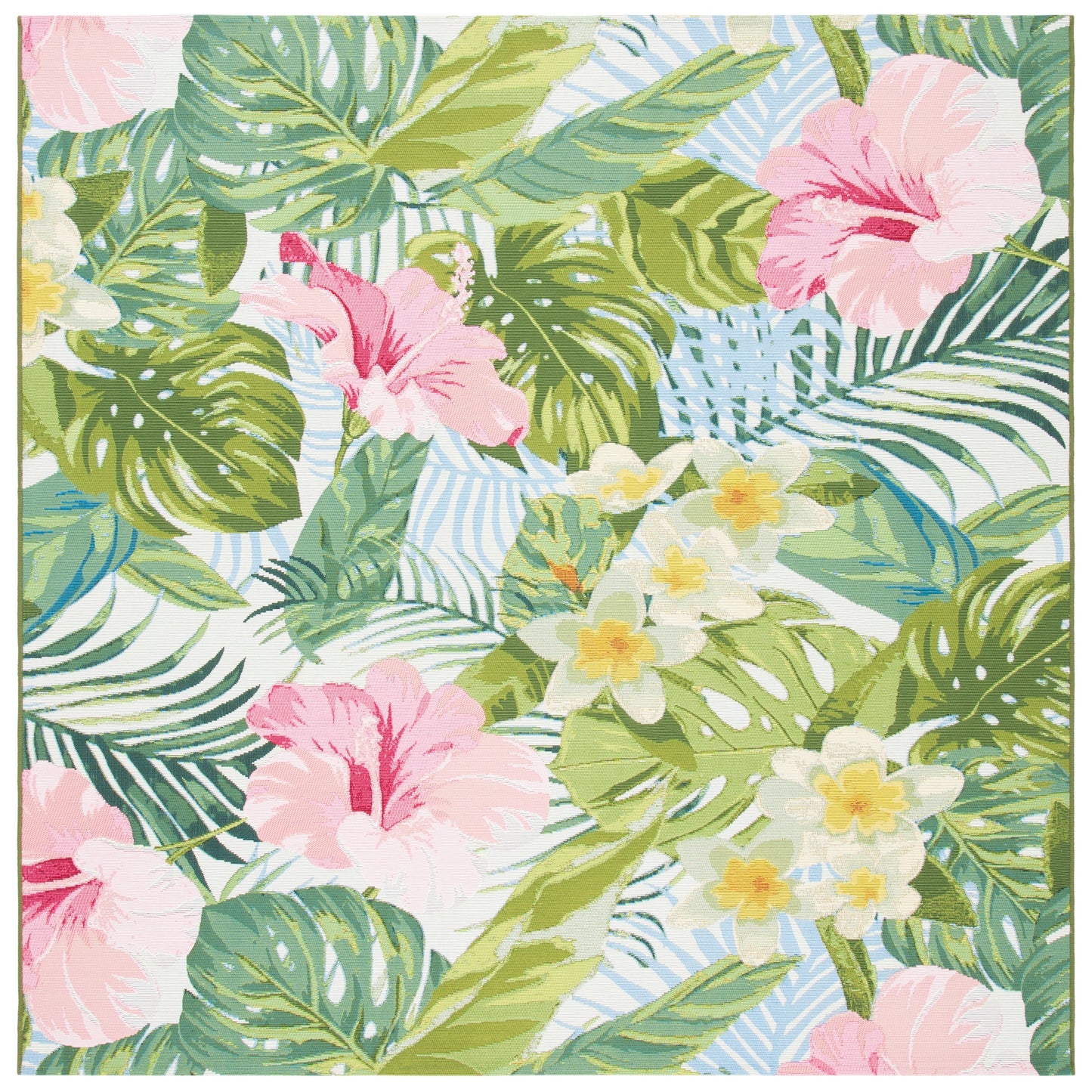 Tapis de jardin imperméable d'intérieur/extérieur tropical SAFAVIEH Barbados Agustina