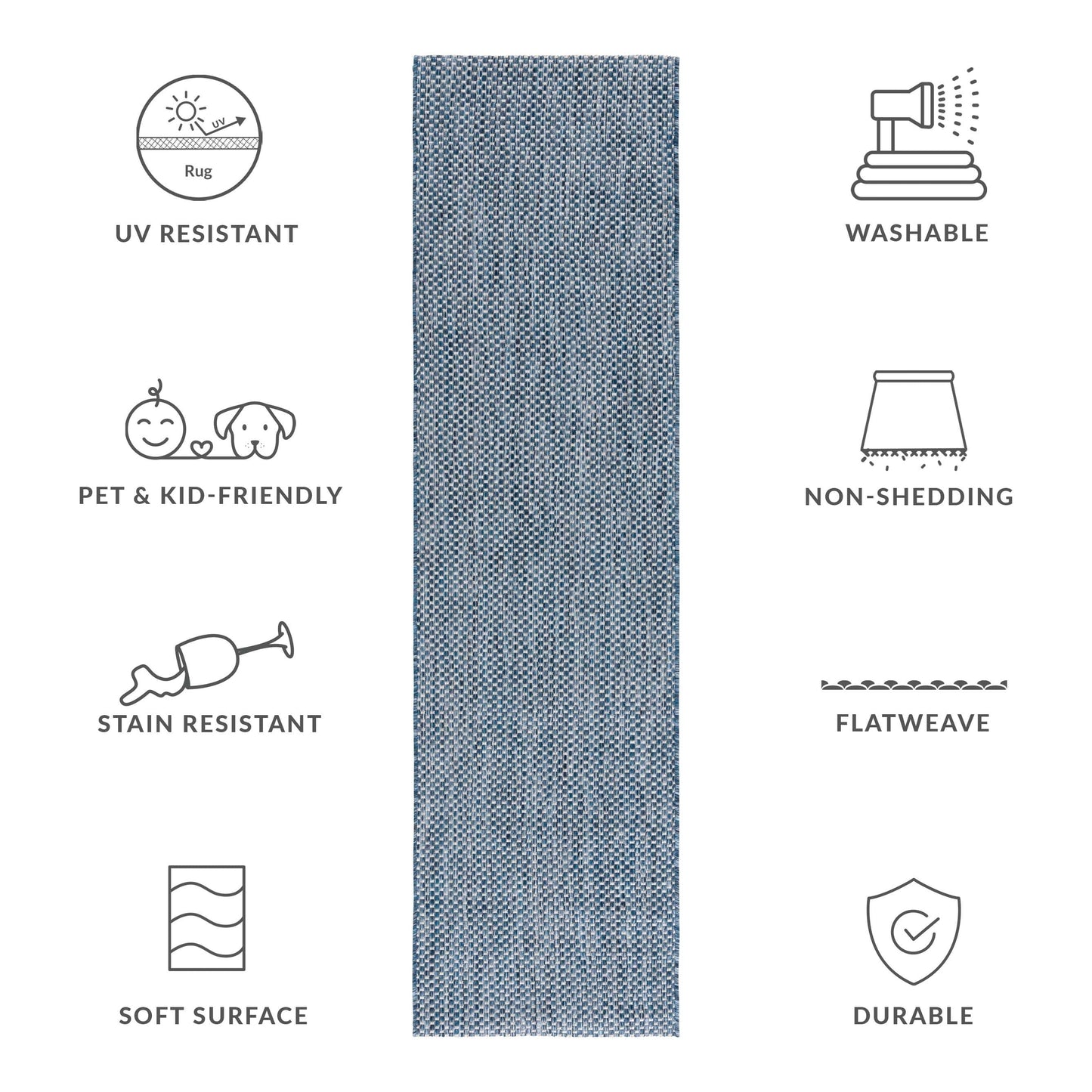 Tapis de jardin imperméable pour intérieur/extérieur SAFAVIEH Courtyard Begajeta.