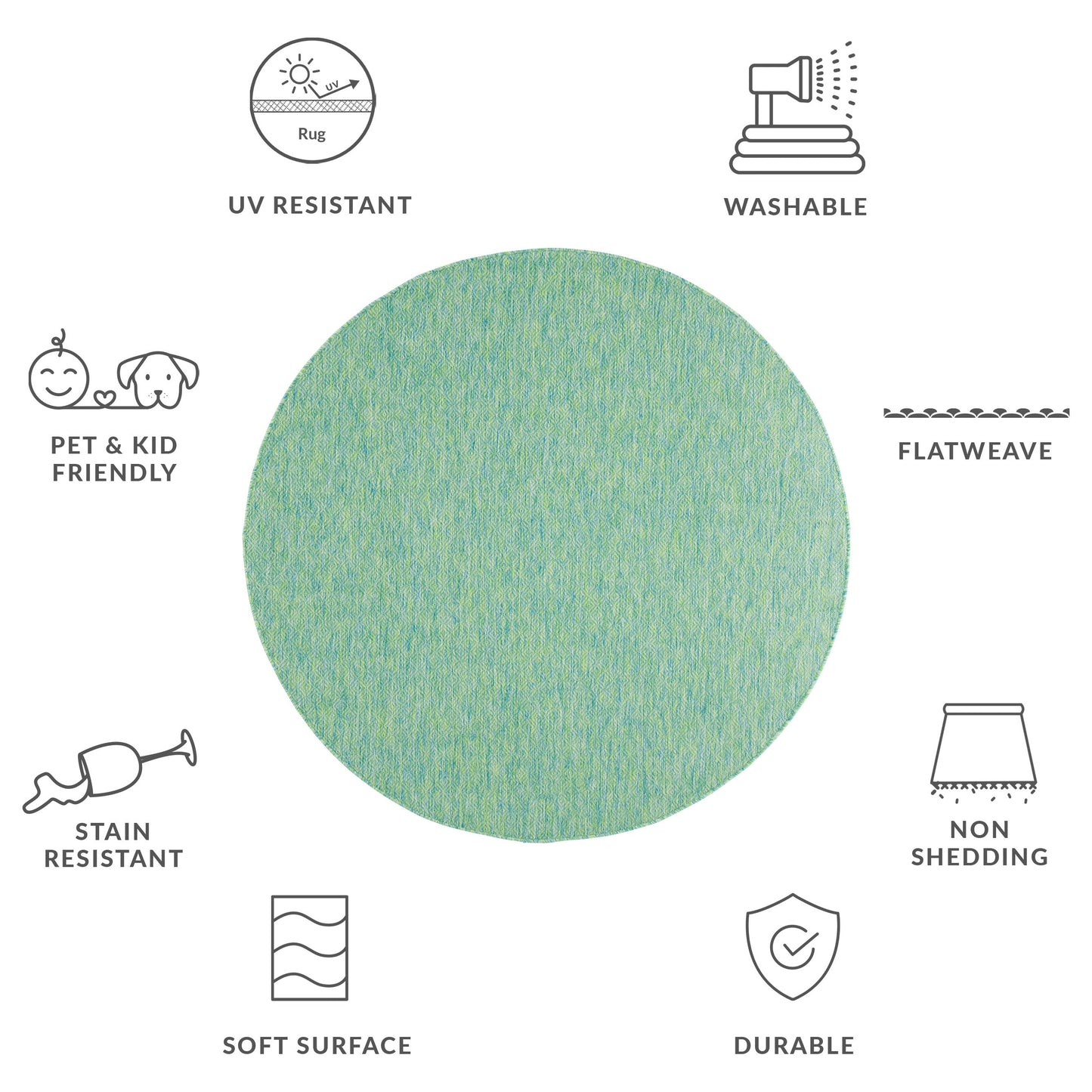 Tapis de jardin imperméable pour intérieur/extérieur SAFAVIEH Courtyard Begajeta.