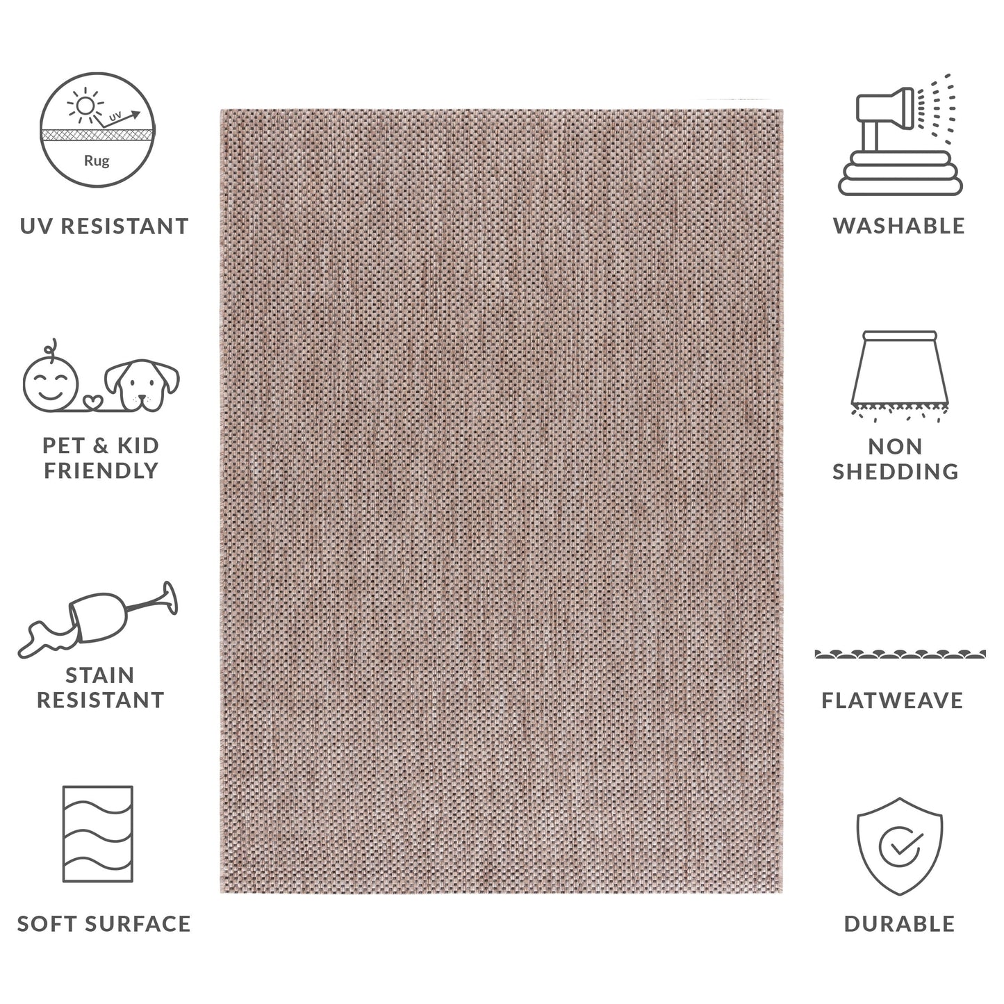 Tapis de jardin imperméable pour intérieur/extérieur SAFAVIEH Courtyard Begajeta.