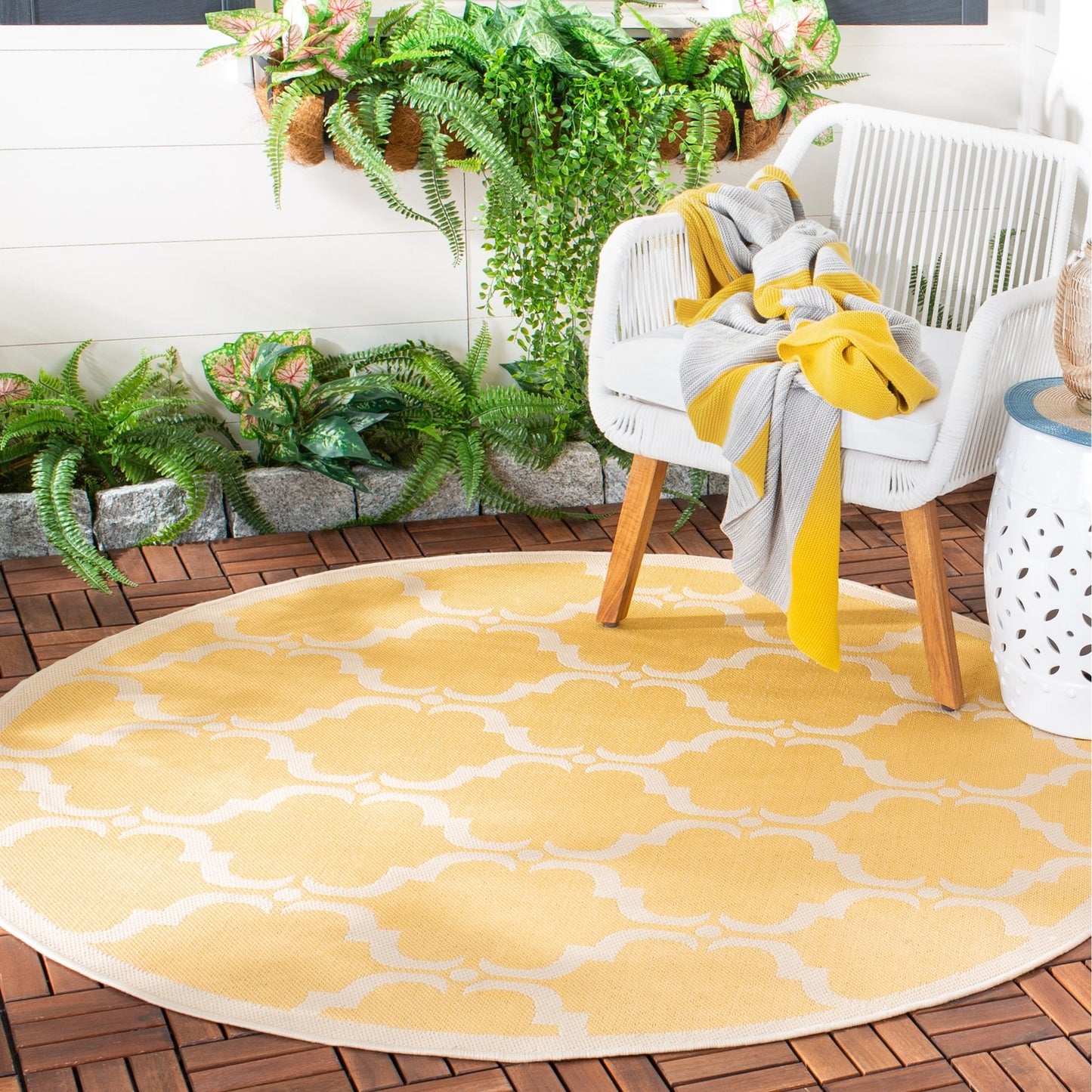 SAFAVIEH Courtyard Charleen Tapis de patio imperméable intérieur/extérieur