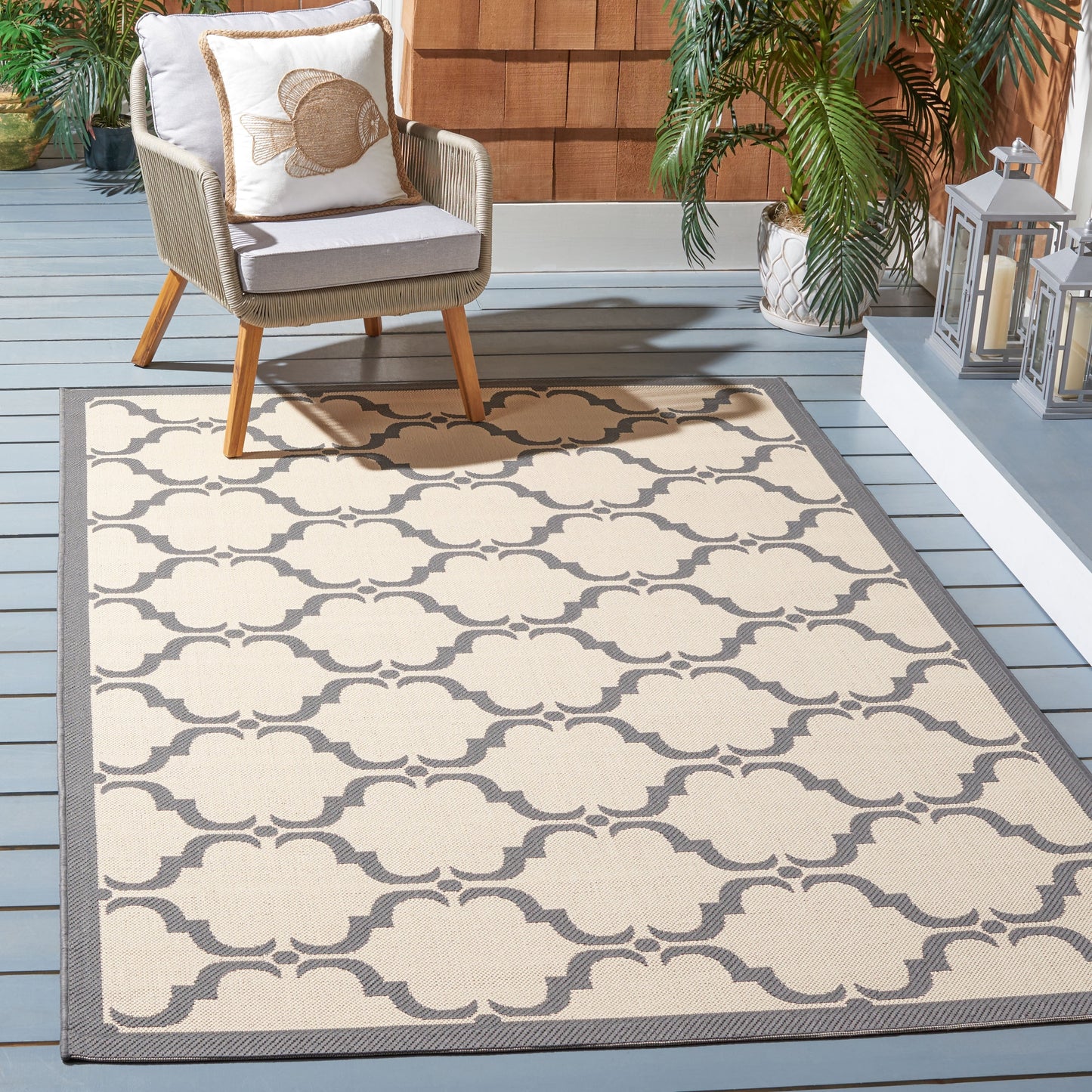 SAFAVIEH Courtyard Charleen Tapis de patio imperméable intérieur/extérieur