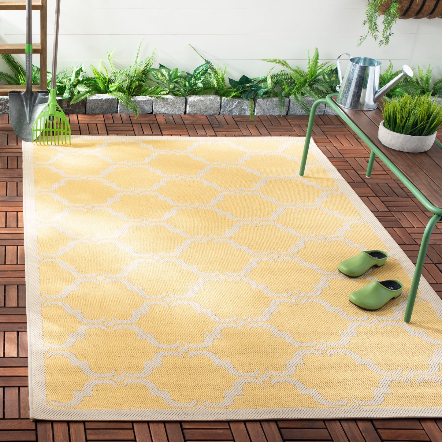SAFAVIEH Courtyard Charleen Tapis de patio imperméable intérieur/extérieur
