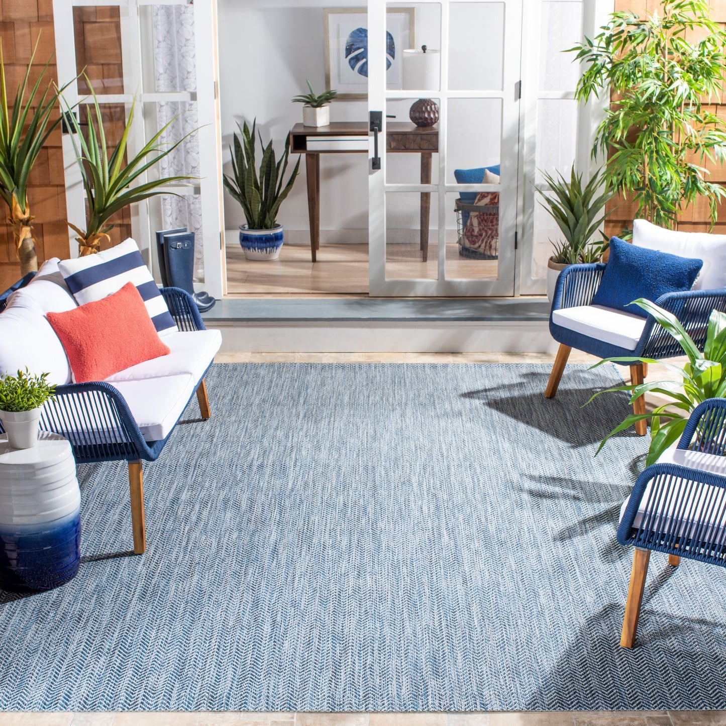 Tapis de jardin imperméable pour intérieur/extérieur SAFAVIEH Courtyard Ilmur