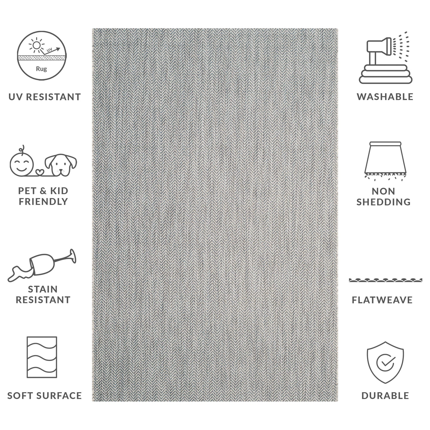 Tapis de jardin imperméable pour intérieur/extérieur SAFAVIEH Courtyard Ilmur
