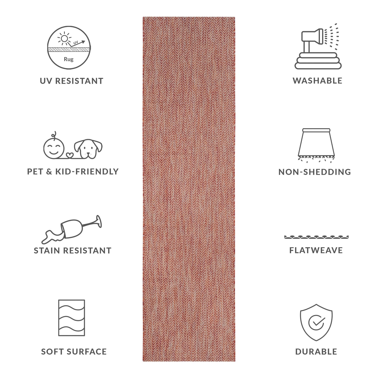 Tapis de jardin imperméable pour intérieur/extérieur SAFAVIEH Courtyard Ilmur