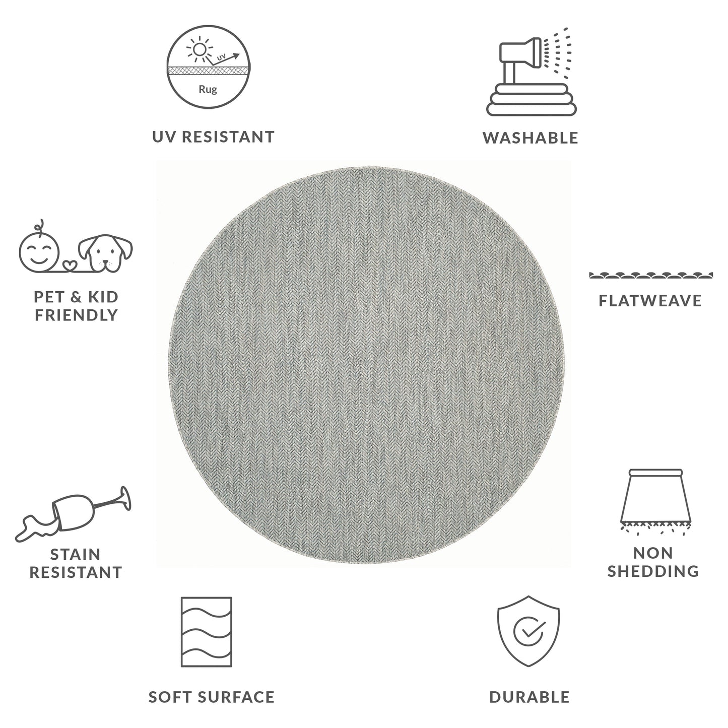 Tapis de jardin imperméable pour intérieur/extérieur SAFAVIEH Courtyard Ilmur