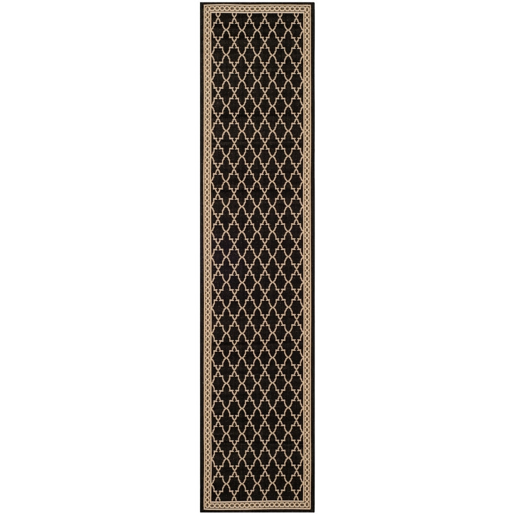 Tapis de jardin imperméable pour intérieur/extérieur SAFAVIEH Courtyard Janell Treillis