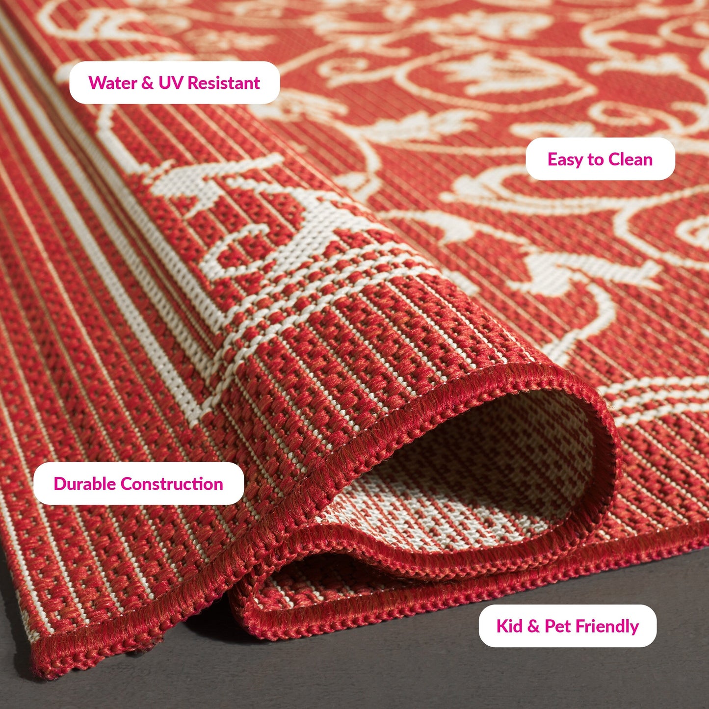 Tapis de jardin imperméable d'intérieur/extérieur SAFAVIEH Courtyard Miljeta