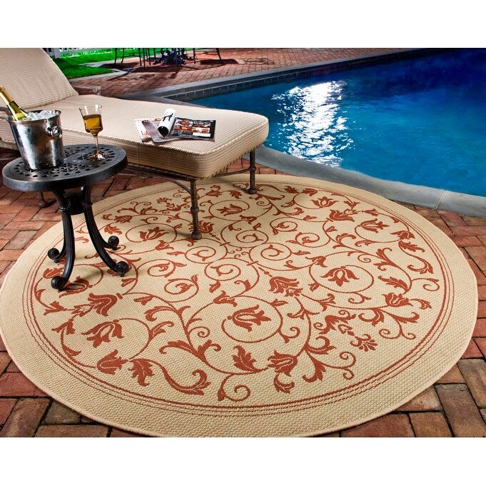 Tapis de jardin imperméable d'intérieur/extérieur SAFAVIEH Courtyard Miljeta