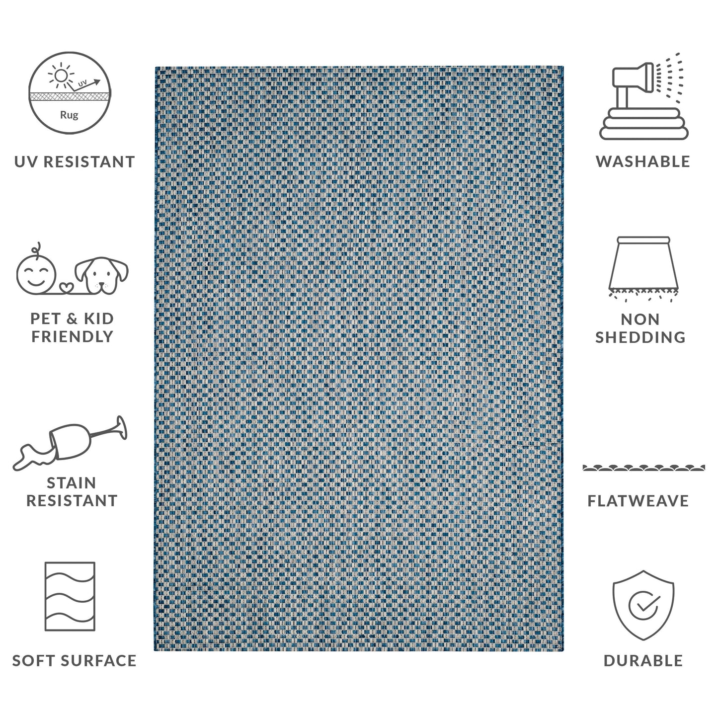 Tapis de jardin imperméable pour intérieur/extérieur SAFAVIEH Courtyard Ragini