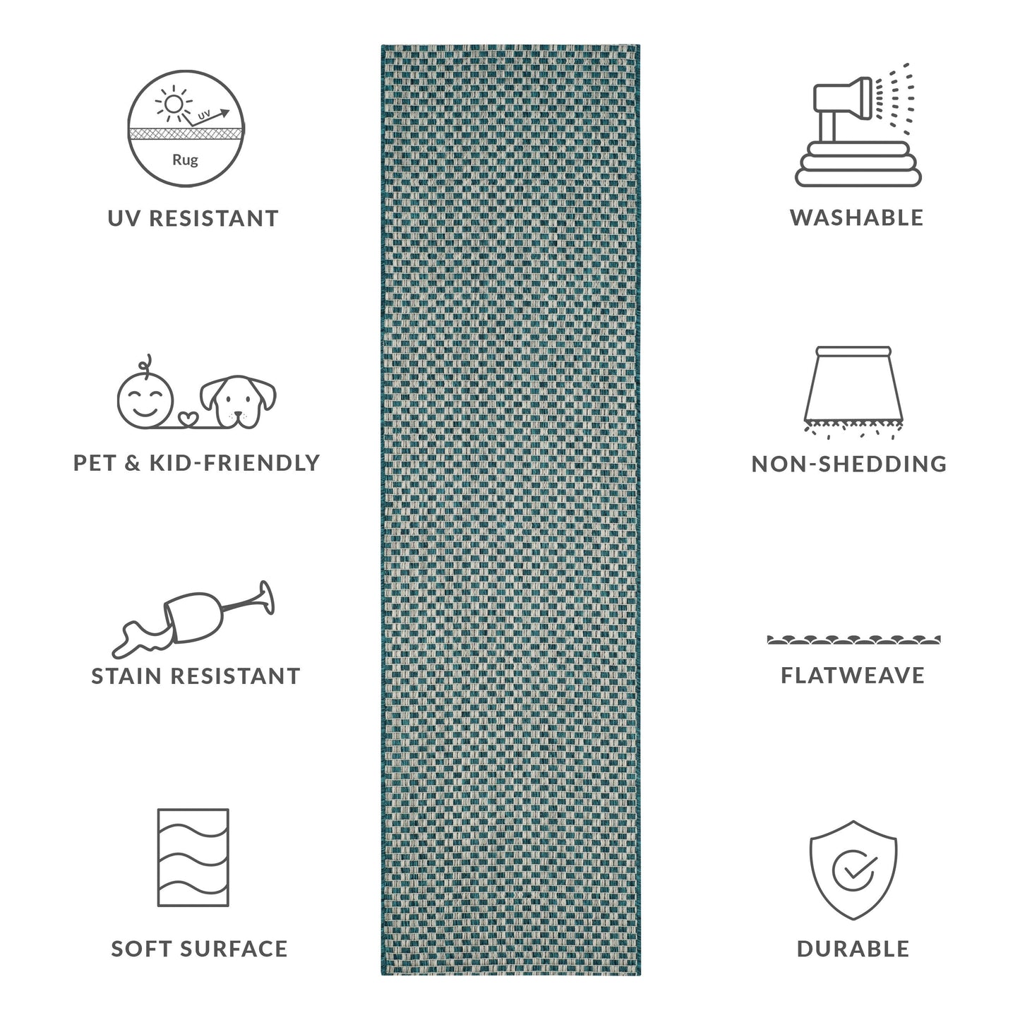 Tapis de jardin imperméable pour intérieur/extérieur SAFAVIEH Courtyard Ragini