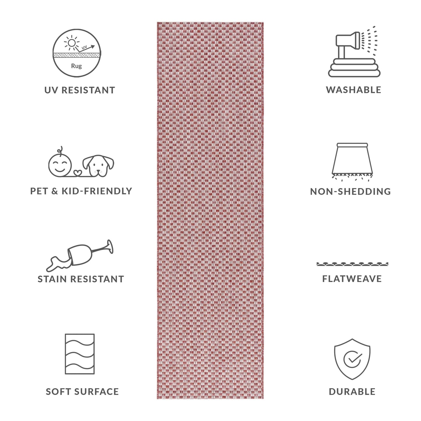 Tapis de jardin imperméable pour intérieur/extérieur SAFAVIEH Courtyard Ragini