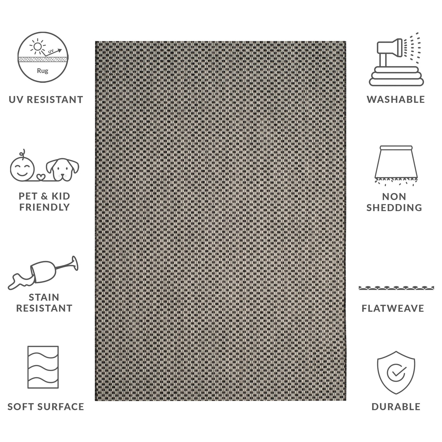 Tapis de jardin imperméable pour intérieur/extérieur SAFAVIEH Courtyard Ragini