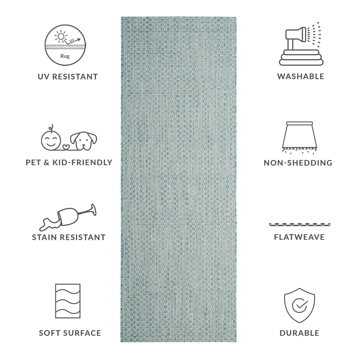 Tapis de jardin imperméable pour intérieur/extérieur SAFAVIEH Courtyard Ragini