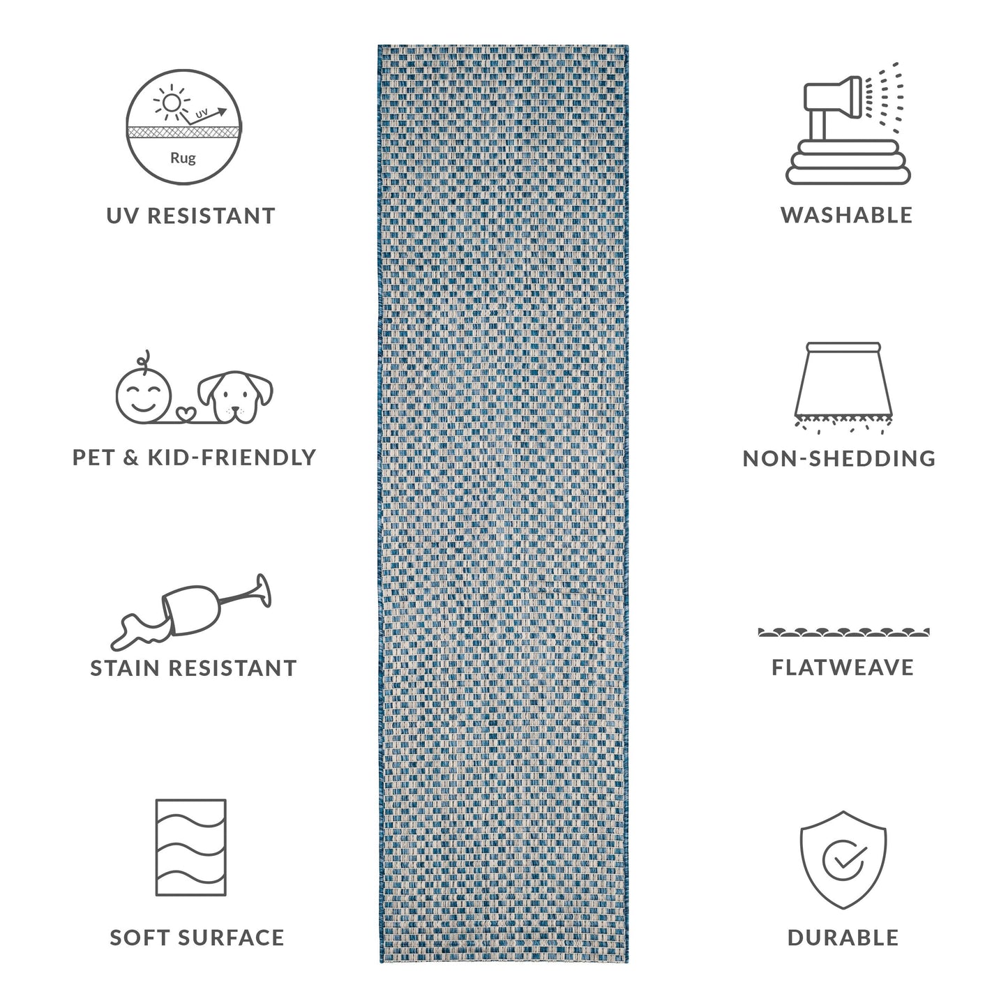Tapis de jardin imperméable pour intérieur/extérieur SAFAVIEH Courtyard Ragini