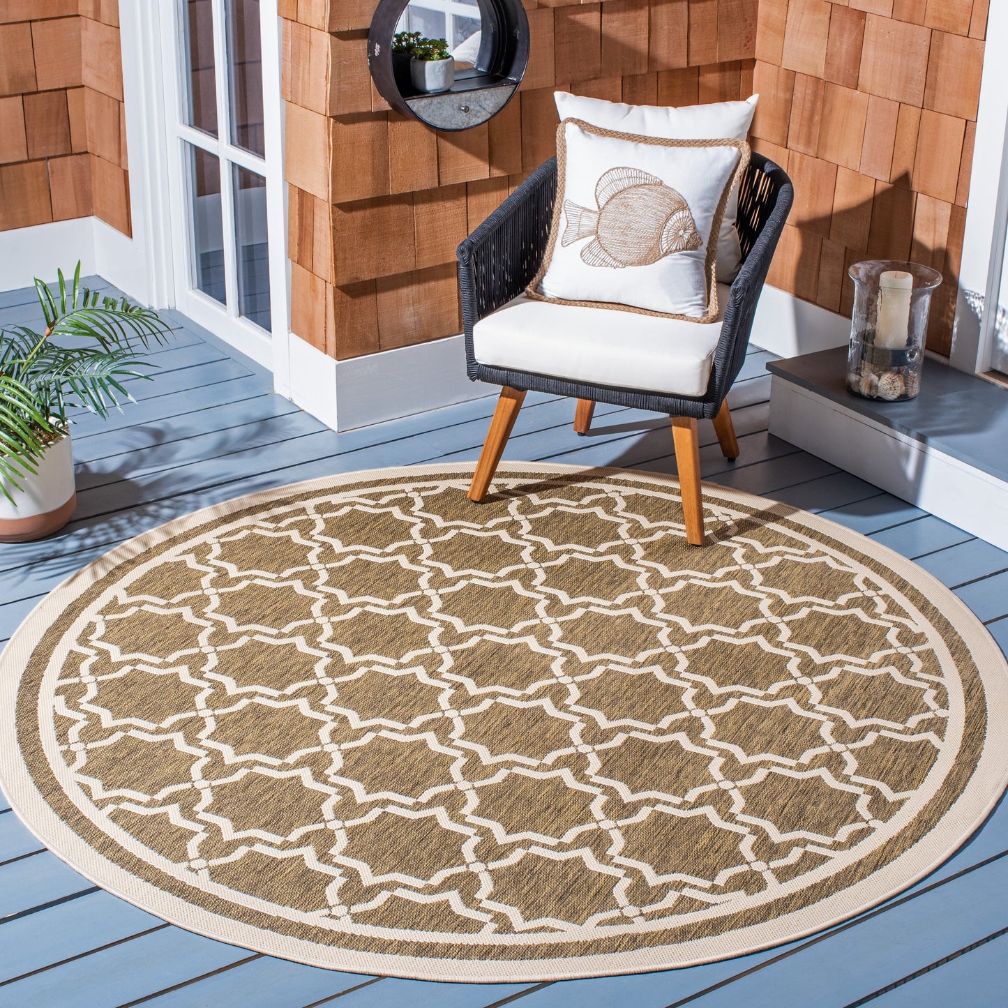 Tapis de jardin imperméable d'intérieur/extérieur SAFAVIEH Courtyard Thomasina