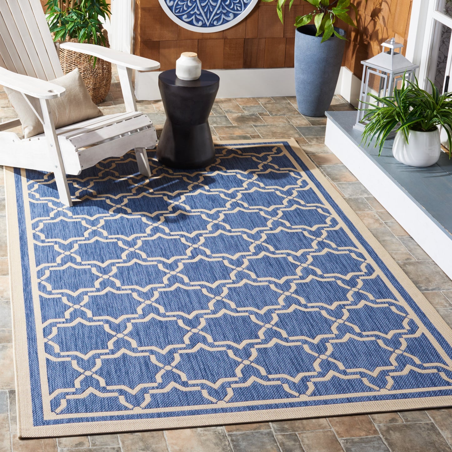 Tapis de jardin imperméable d'intérieur/extérieur SAFAVIEH Courtyard Thomasina