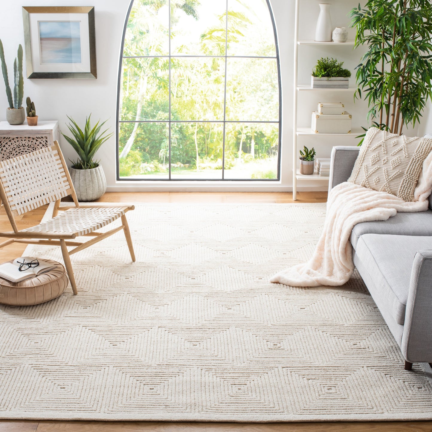 Tapis texturé en laine Nigina fait main SAFAVIEH