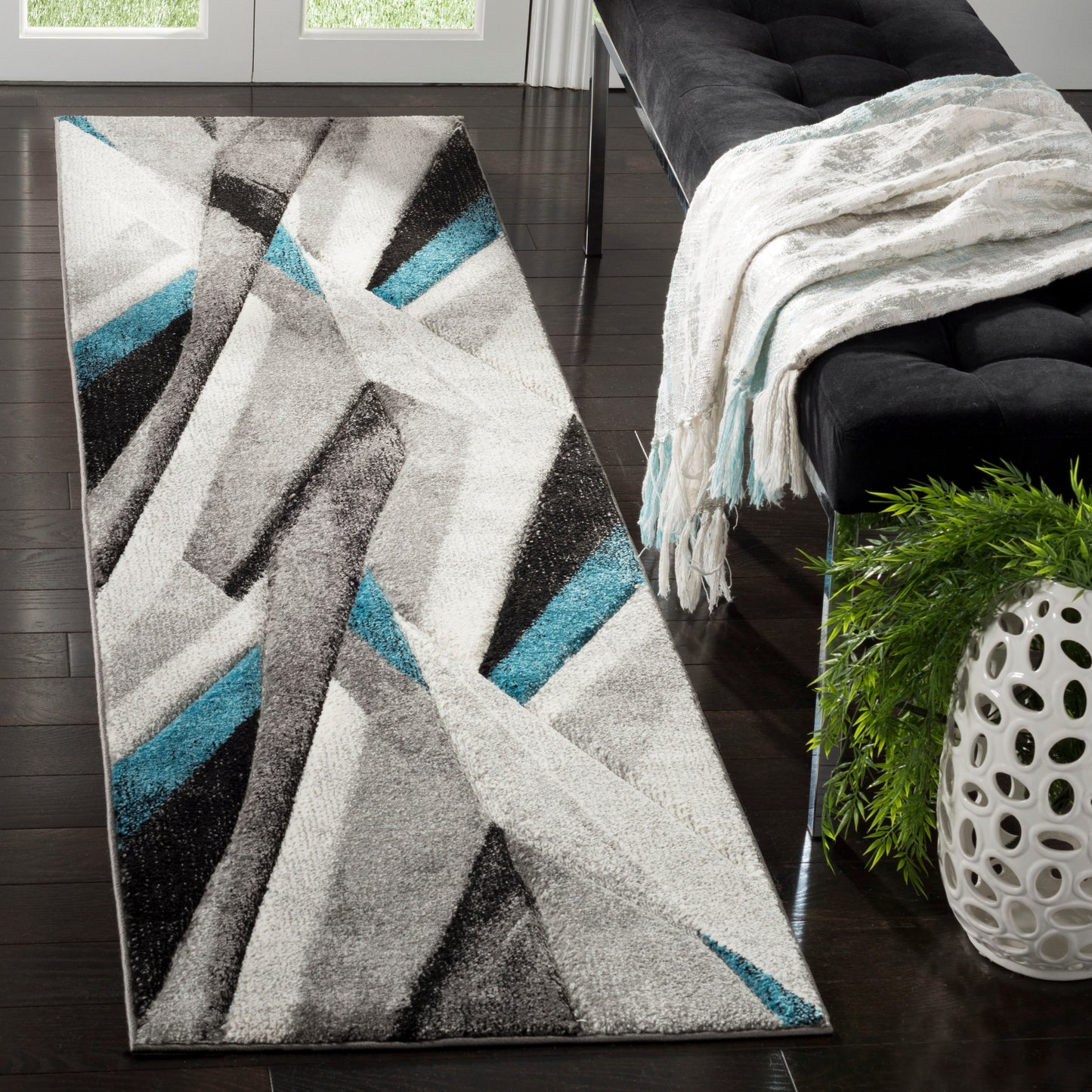 Tapis abstrait moderne du milieu du siècle SAFAVIEH Hollywood Takae
