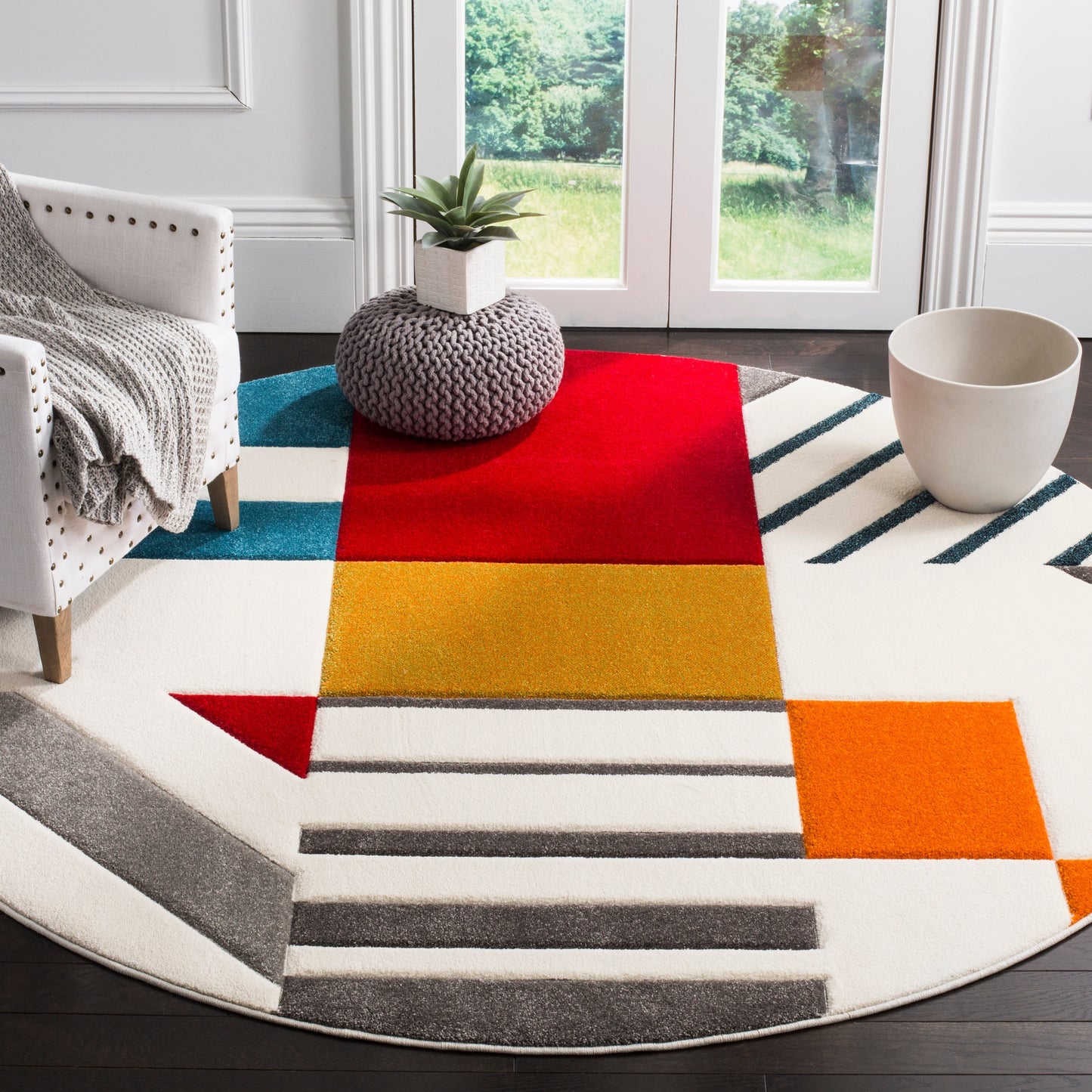 Tapis abstrait moderne du milieu du siècle SAFAVIEH Hollywood Tzana