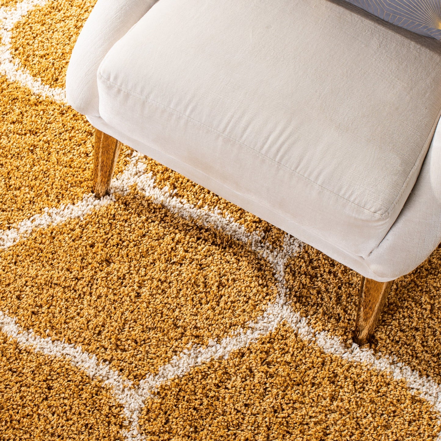 Tapis SAFAVIEH Hudson Shag Pushpa Trellis de 2 pouces d'épaisseur