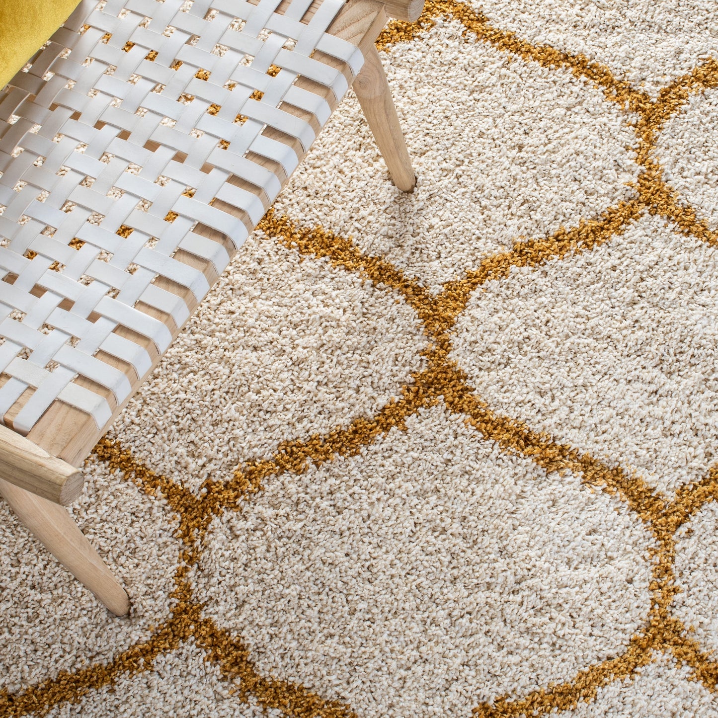 Tapis SAFAVIEH Hudson Shag Pushpa Trellis de 2 pouces d'épaisseur