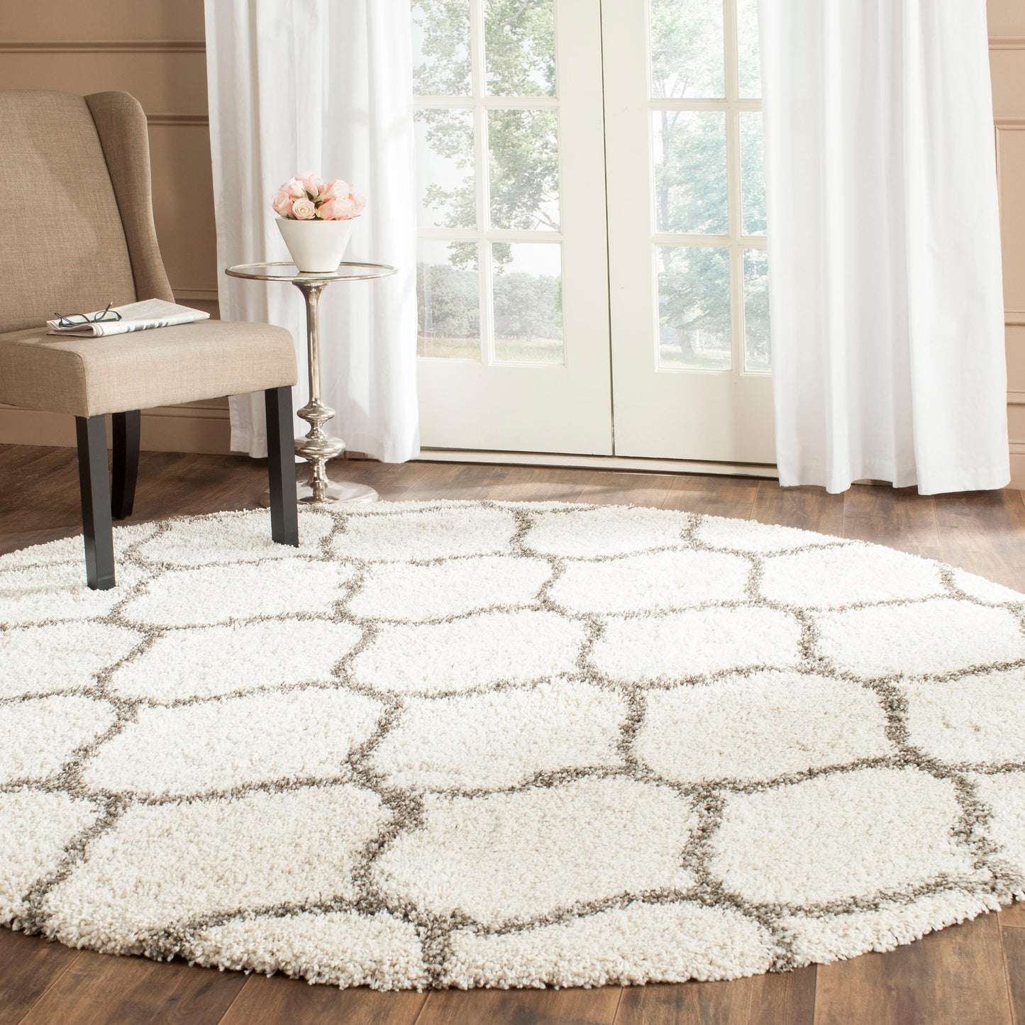 Tapis SAFAVIEH Hudson Shag Pushpa Trellis de 2 pouces d'épaisseur