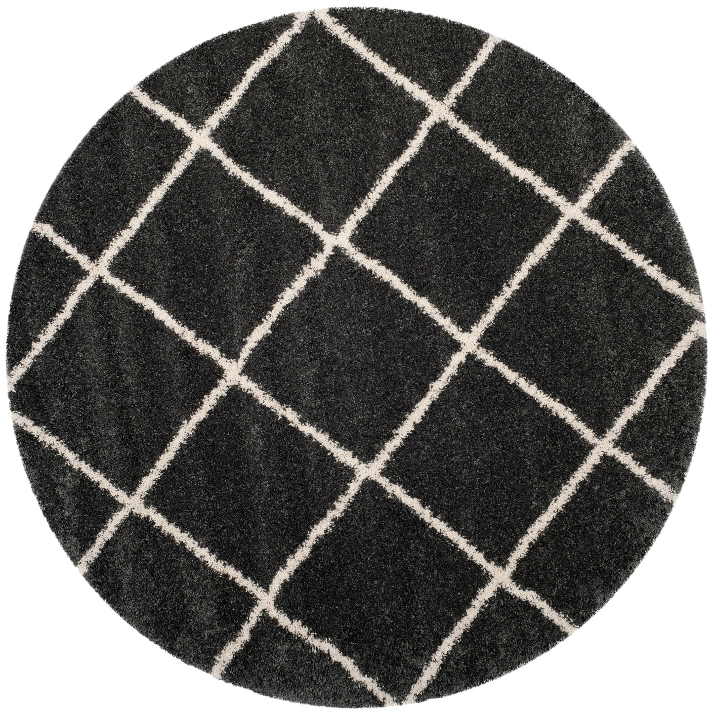 Tapis SAFAVIEH Hudson Shag Raili Diamond Treillis de 2 pouces d'épaisseur