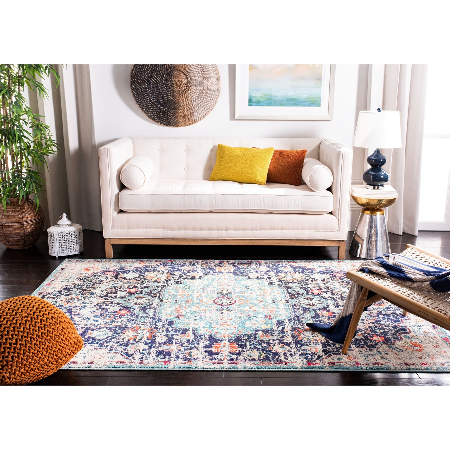 Tapis vieilli SAFAVIEH Madison Libusa Boho Medallion