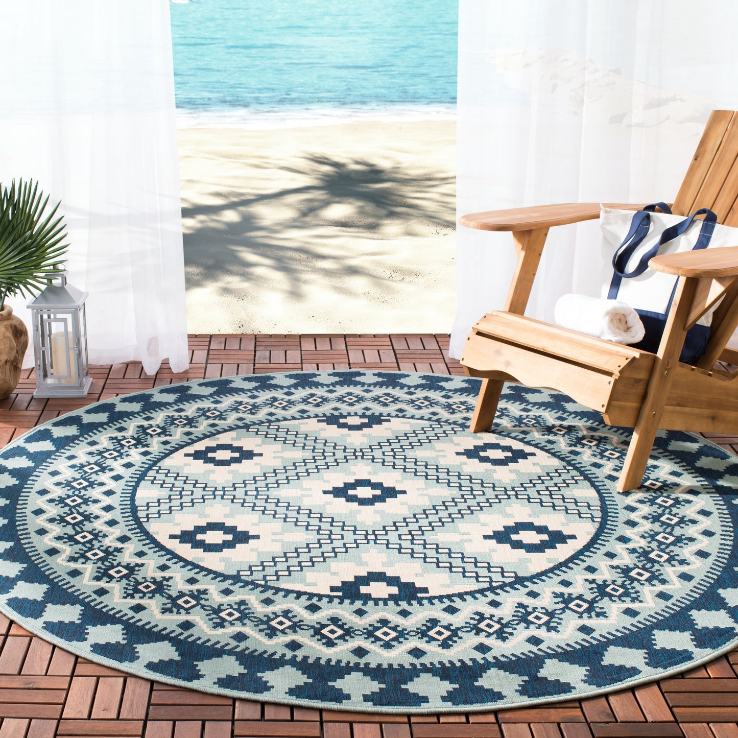 Tapis de jardin imperméable pour intérieur/extérieur SAFAVIEH Veranda Rita