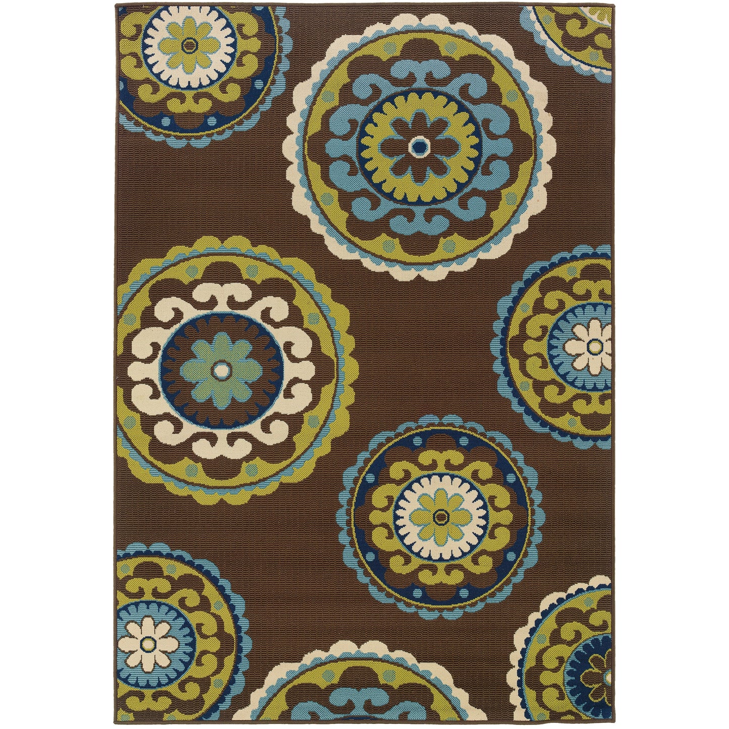 Tapis d'intérieur/extérieur à médaillons floraux Vista Home Catalina--