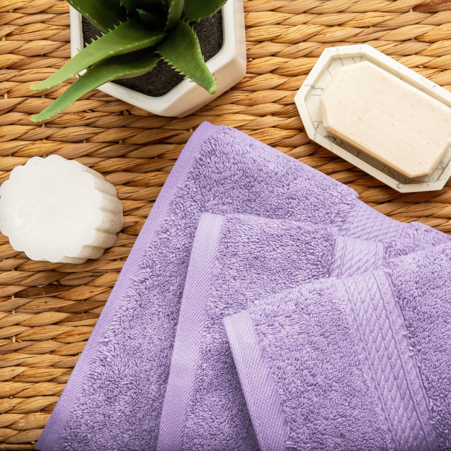 Ensemble de serviettes 3 pièces en coton égyptien épais de qualité supérieure