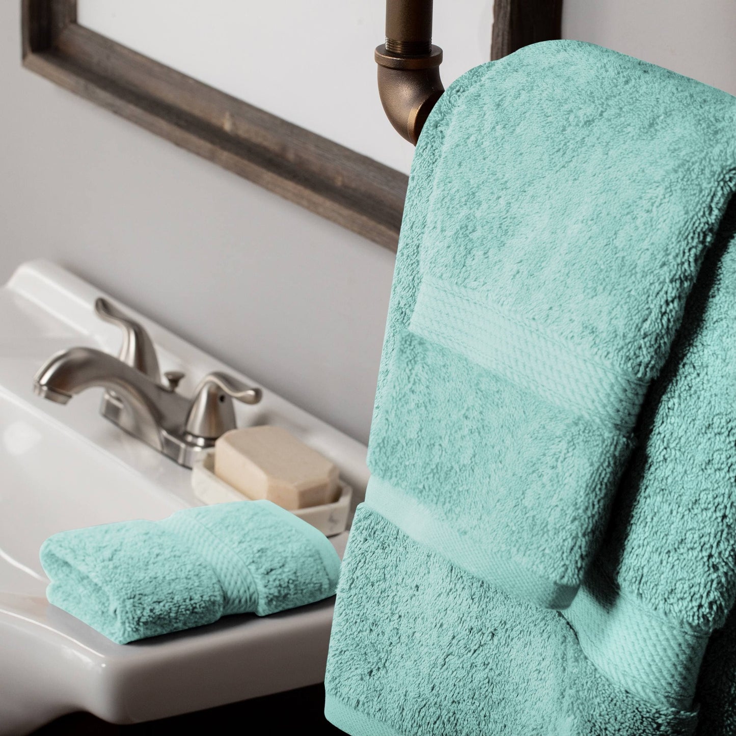 Ensemble de serviettes 3 pièces en coton égyptien épais de qualité supérieure