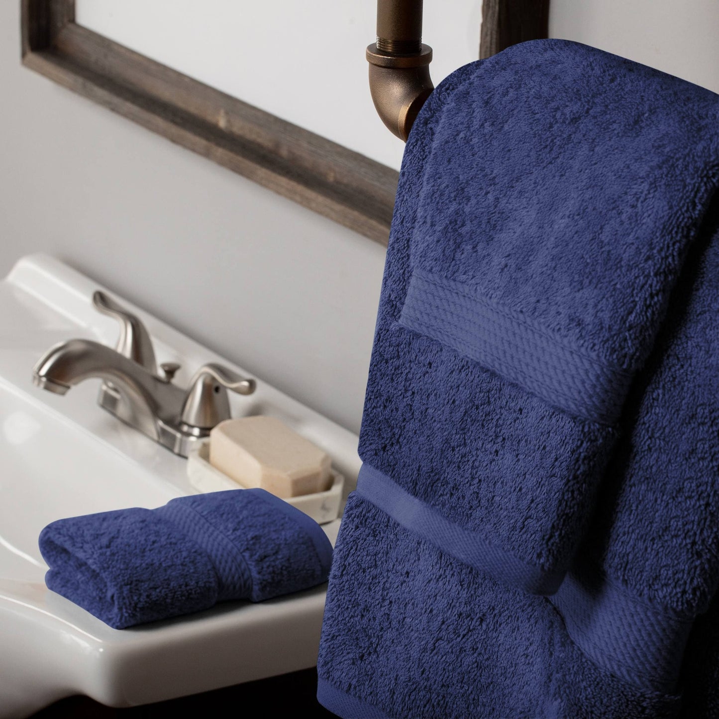 Ensemble de serviettes 3 pièces en coton égyptien épais de qualité supérieure