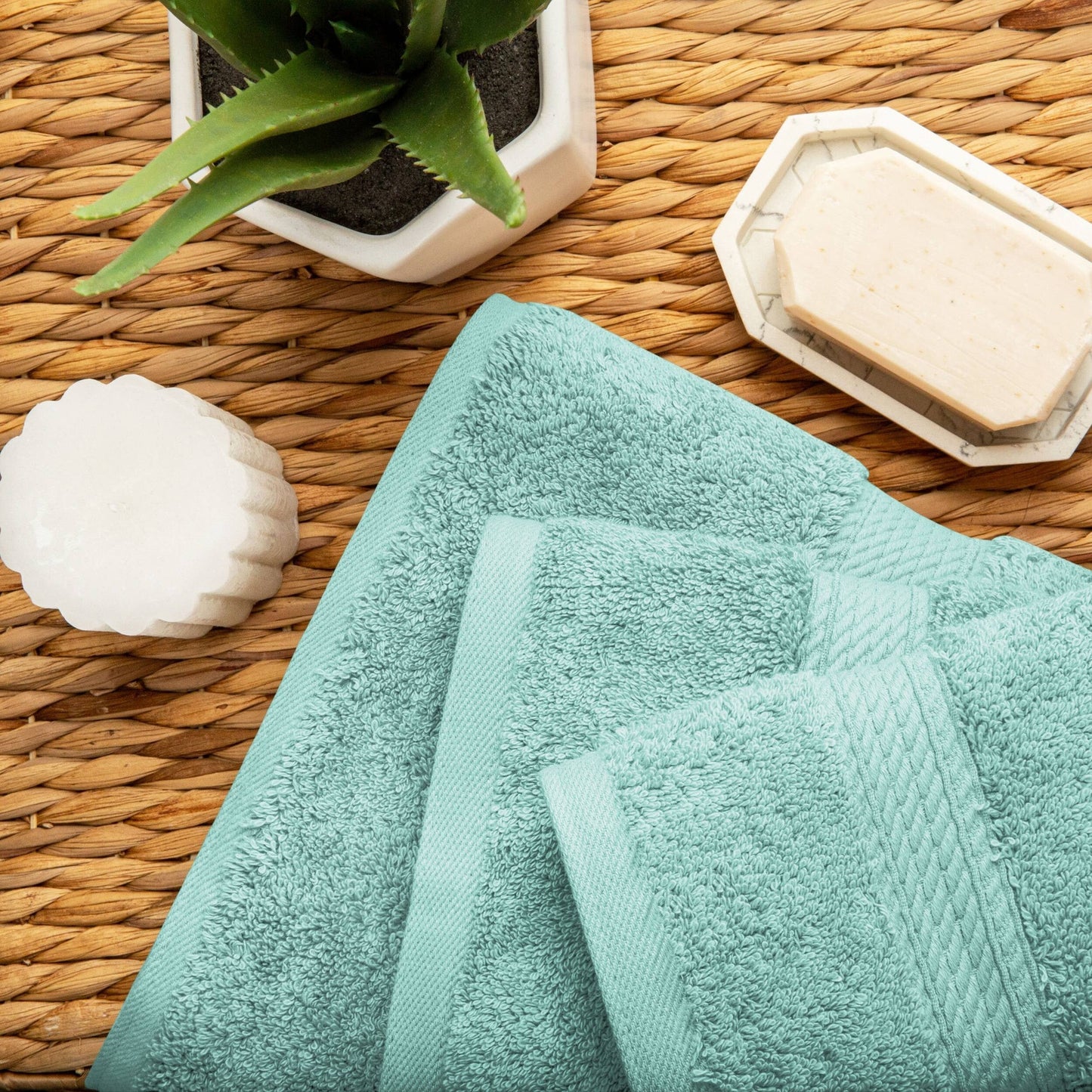 Ensemble de serviettes 3 pièces en coton égyptien épais de qualité supérieure