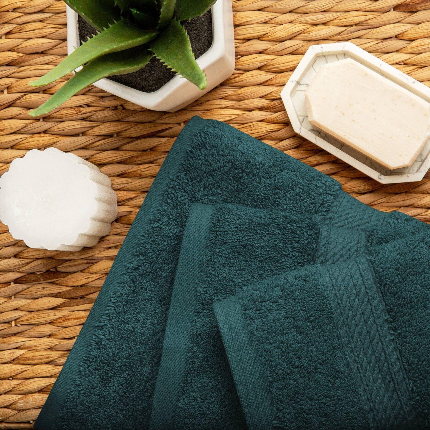 Ensemble de serviettes 3 pièces en coton égyptien épais de qualité supérieure