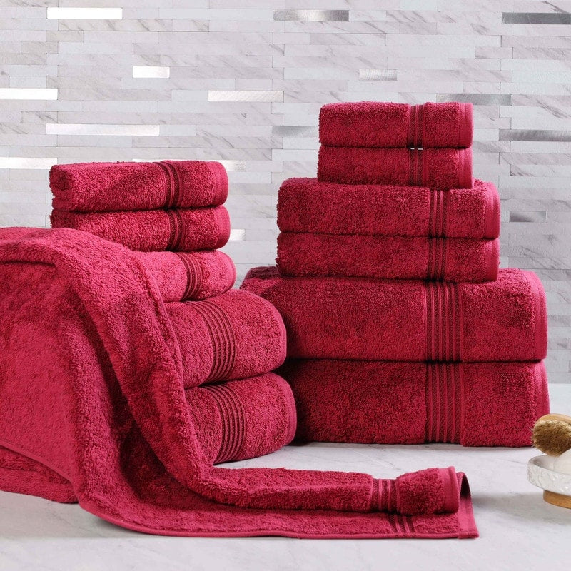 Ensemble de 12 serviettes absorbantes en coton égyptien Superior Heritage