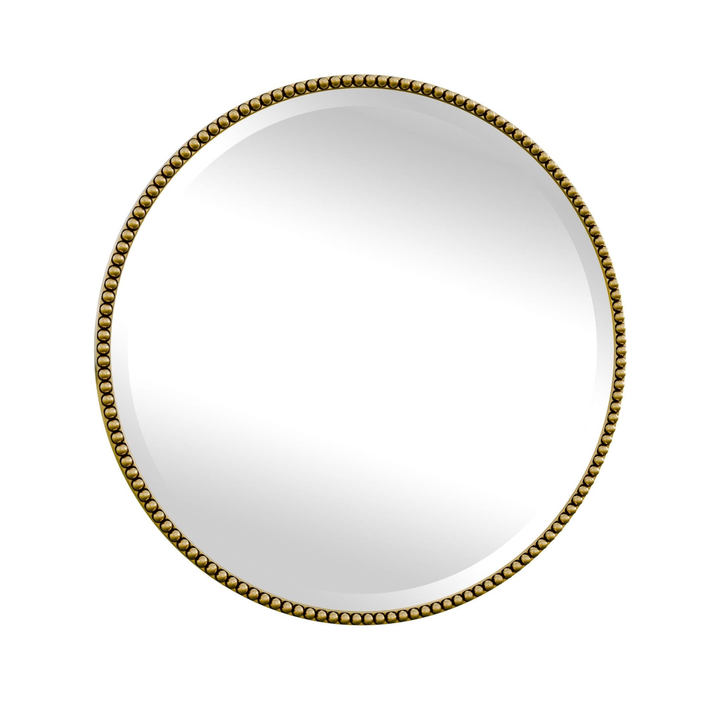 Miroir de salle de bain rond vintage avec cadre perlé