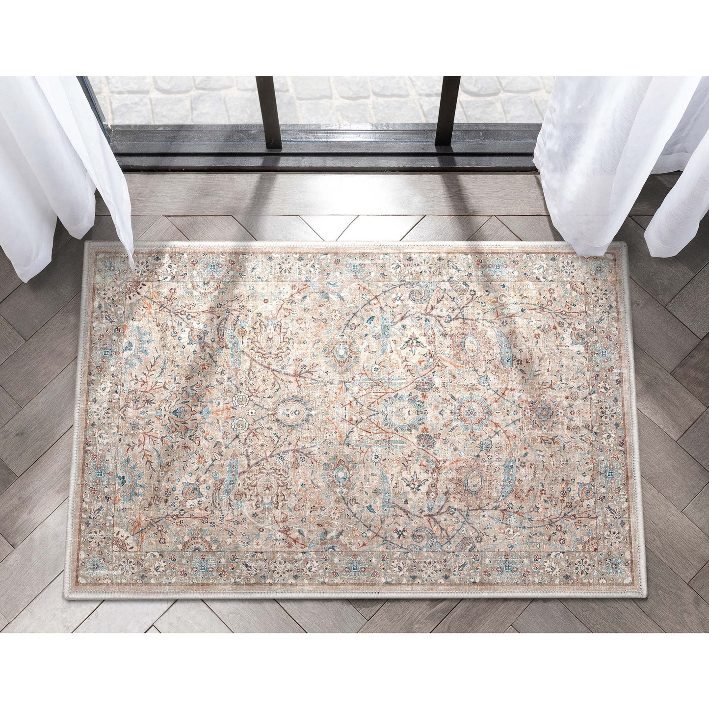 Tapis tissé à plat vintage Emilia Asha Well Woven