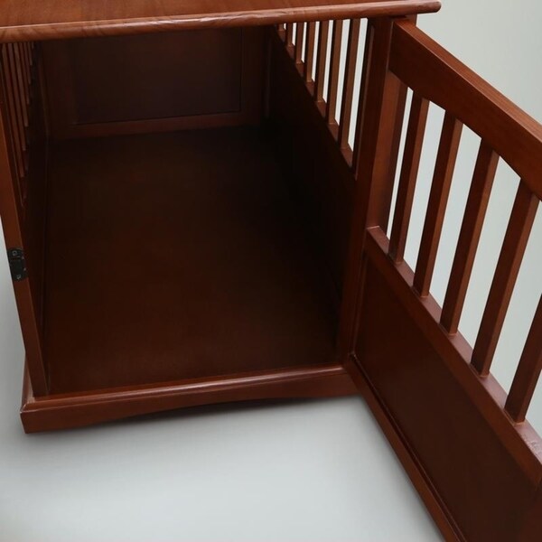 Table d'appoint en bois pour cage pour animaux de compagnie avec porte verrouillable